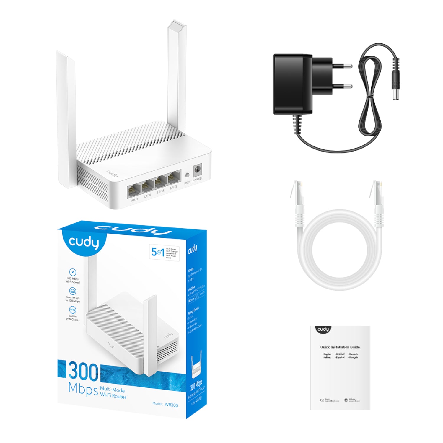 Cudy N300 2.4GHz Wi-Fi Router - alternate product view 6