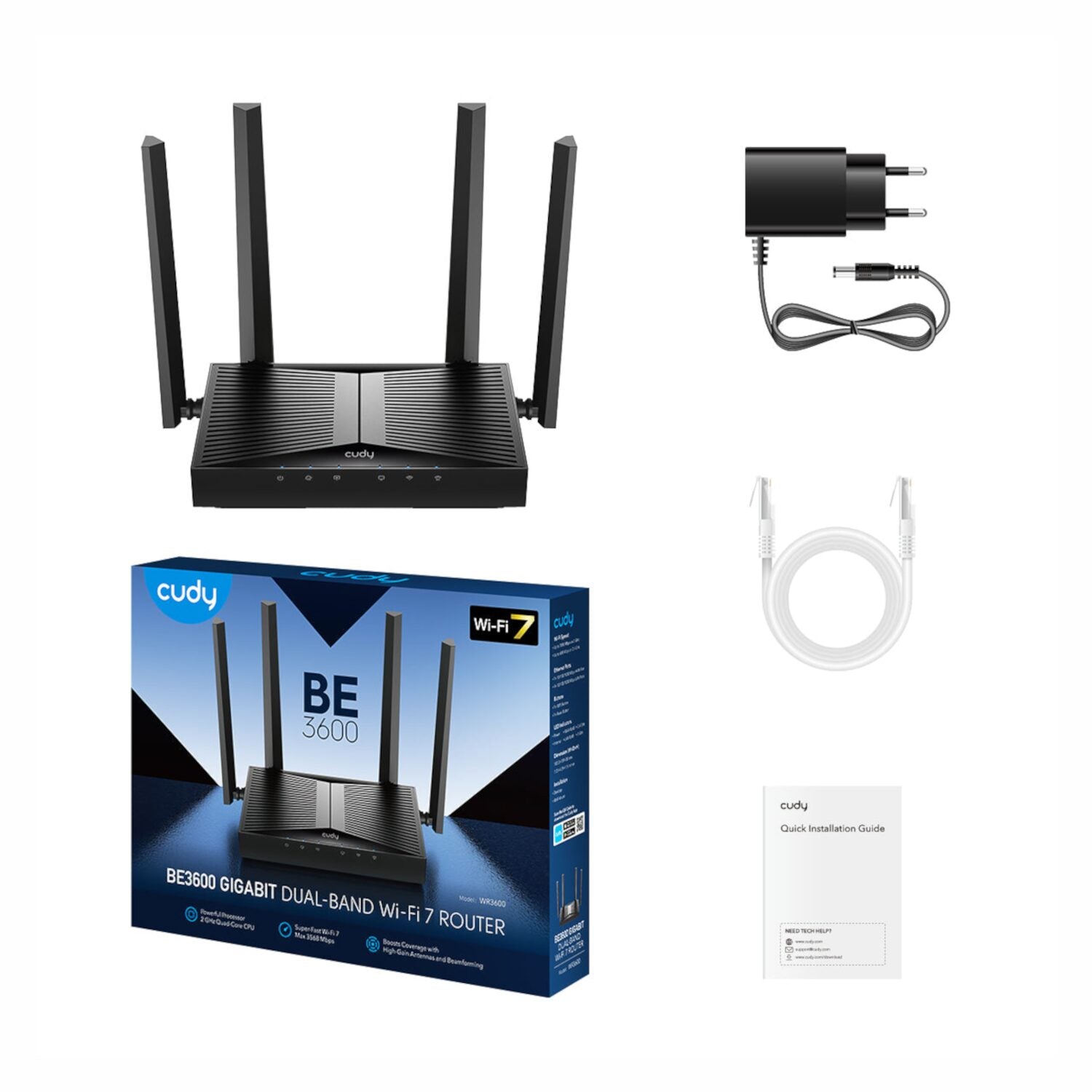 Cudy BE3600 Gigabit Wi-Fi 7 Router (WR3600) - alternate product view 3