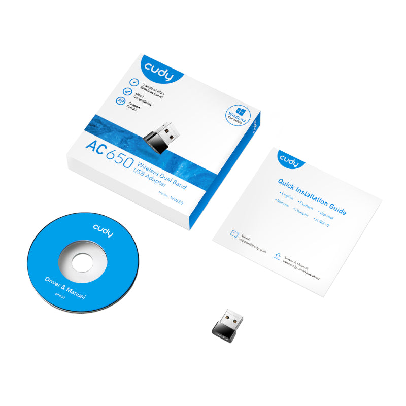 Cudy AC650 WiFi Mini USB Adapter - alternate product view 5