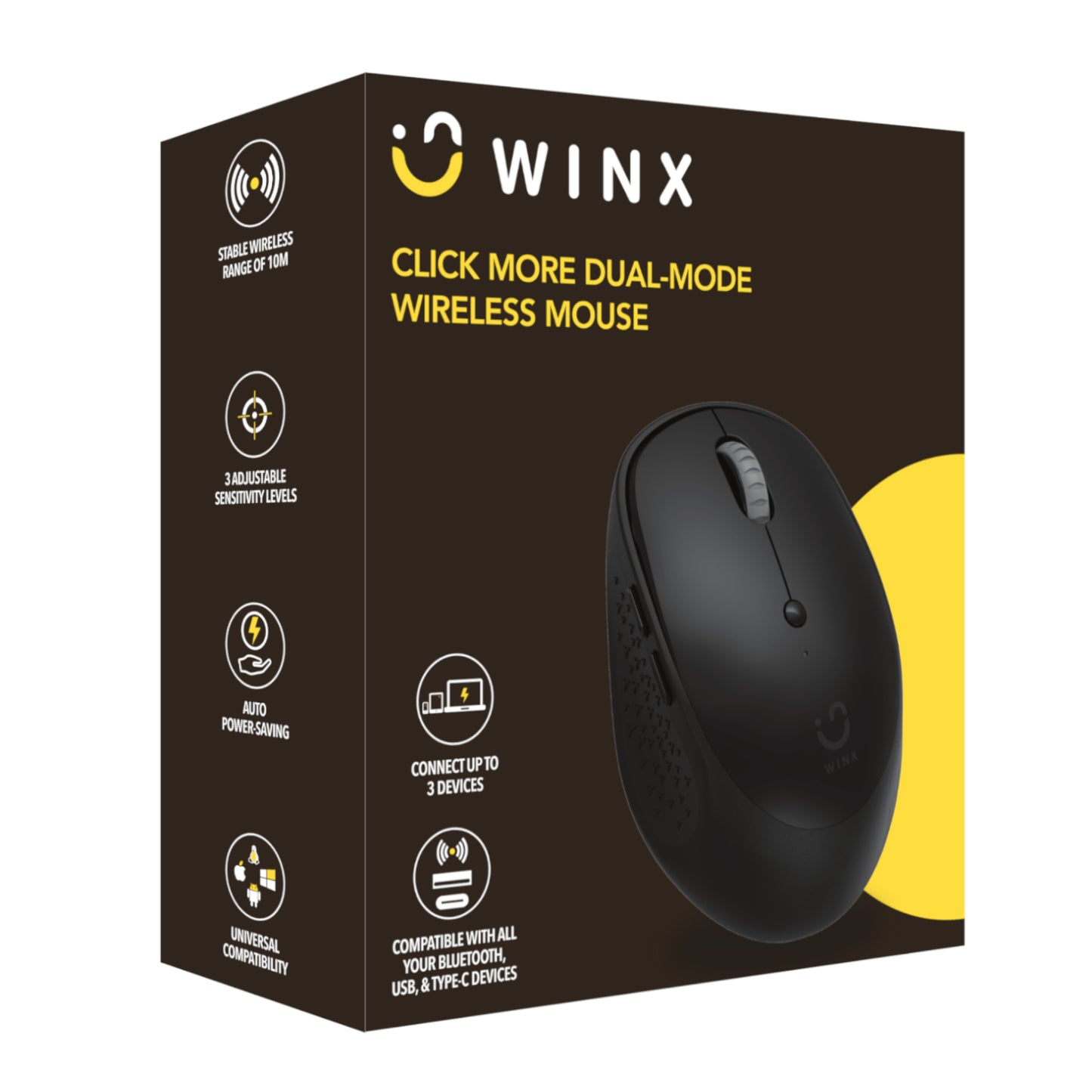 WINX CLICK More Dual-Mode Wireless Mouse - Black - alternate product view 5
