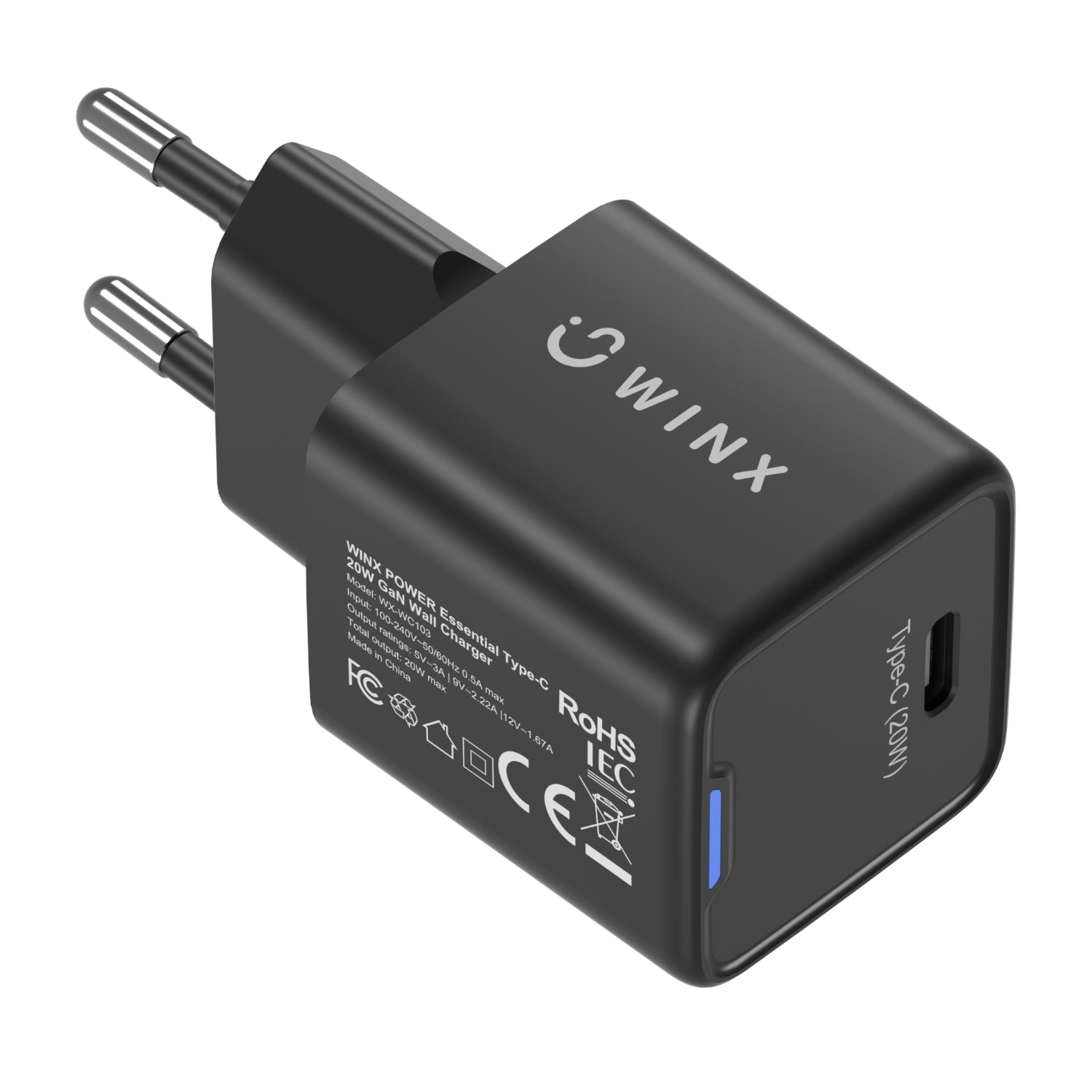 WINX POWER Essential Type-C 20W GaN Wall Charger - alternate product view 4