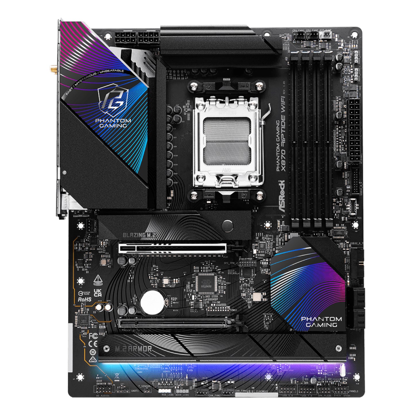 ASRock X870 Riptide AM5 Wi-Fi Phantom Gaming Motherboard - alternate product view 2