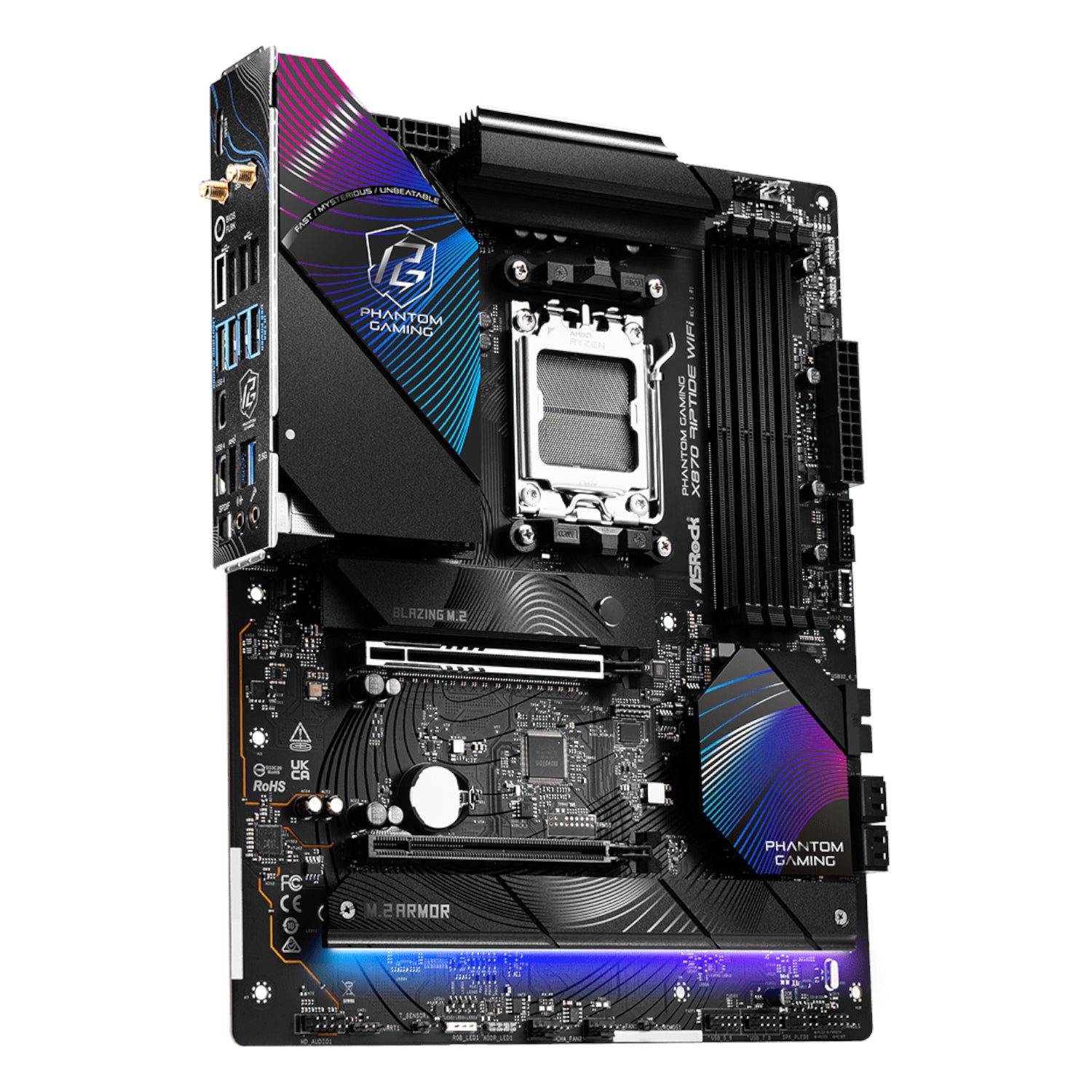 ASRock X870 Riptide AM5 Wi-Fi Phantom Gaming Motherboard - alternate product view 3