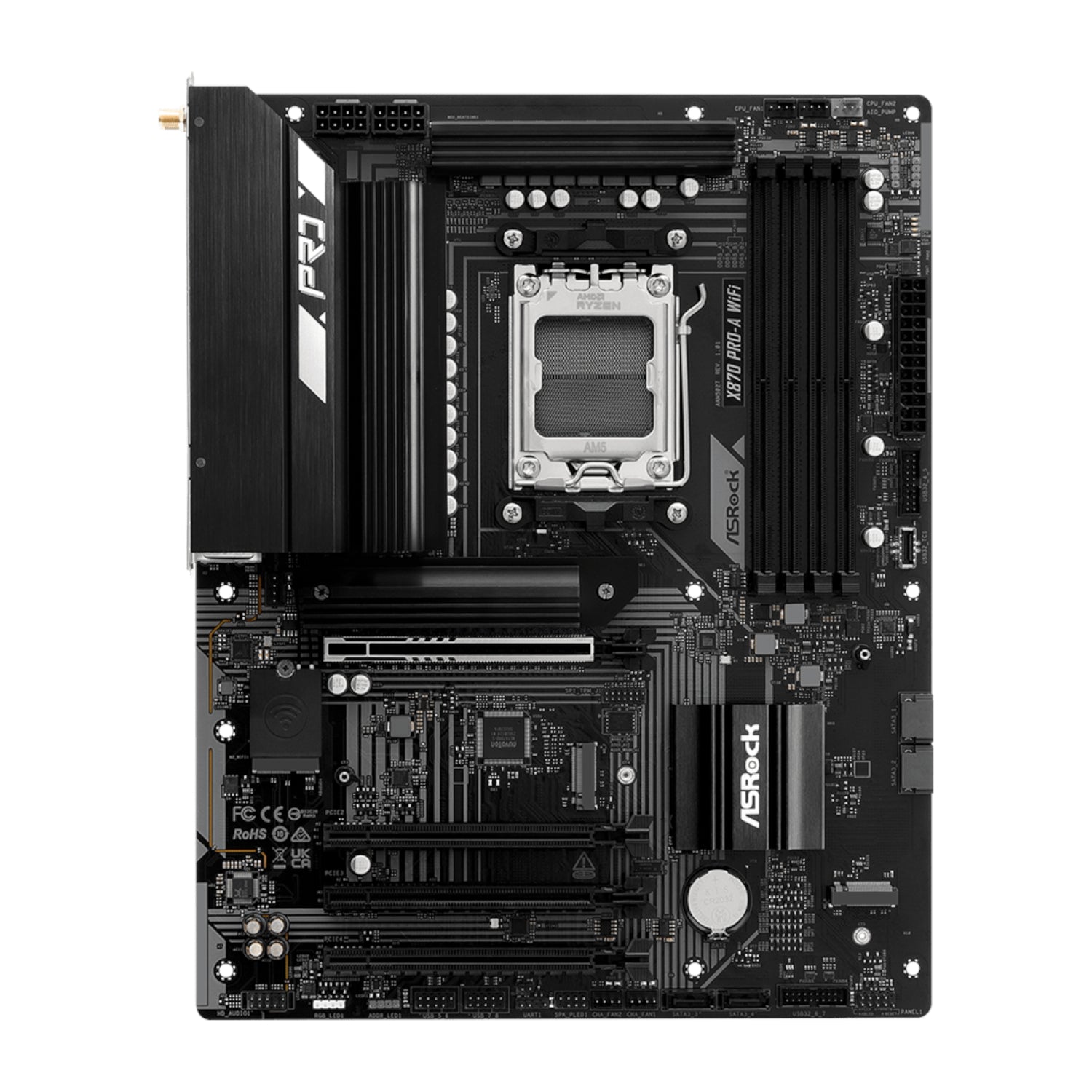 ASRock X870 A-Pro WiFi AMD AM5 ATX Gaming Motherboard - alternate product view 2