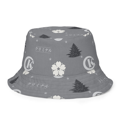 Kriminal "Grey Monogram" Reversible Bucket Hat – product view 1