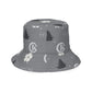 Kriminal "Grey Monogram" Reversible Bucket Hat – product view 7