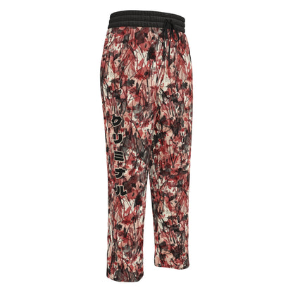 Kriminal "Welcome to Tokyo" Camo Wide-Leg Track Pants – product view 1