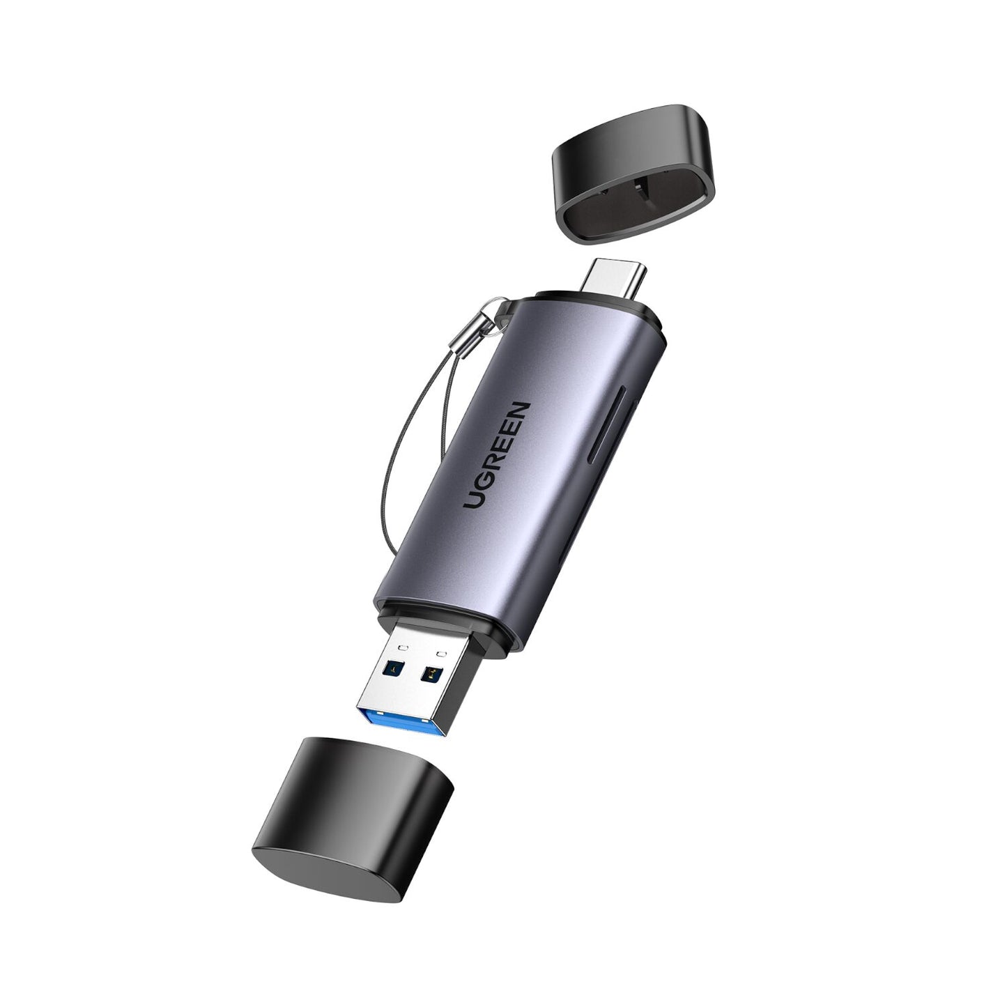 Ugreen CM185-50706 2-in-1 OTG Card Reader - Type-C - USB-A - Silver
