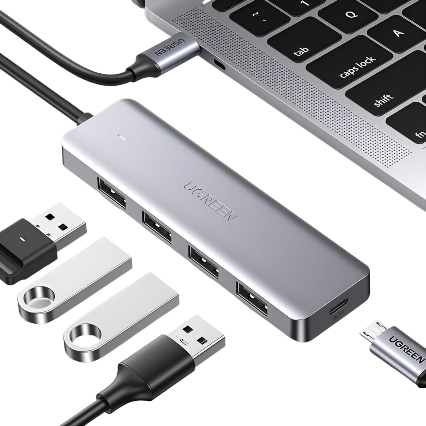 Ugreen 4-in-1 Type-C Hub - USB 3.0 - Type-C - alternate product view 2