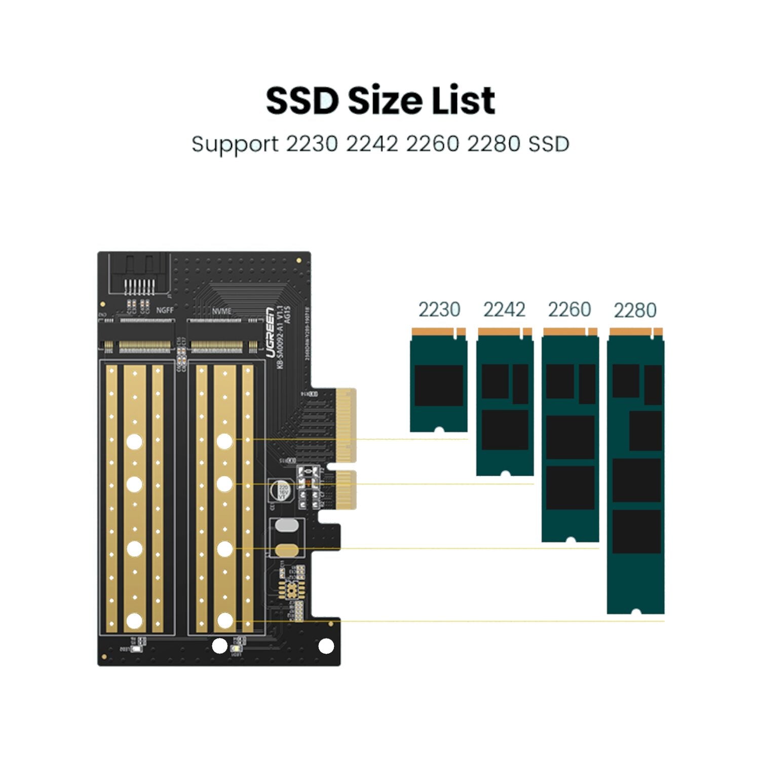 Ugreen CM302 M.2 M/B-Key to PCI-E 3.0 Expansion Card - alternate product view 3