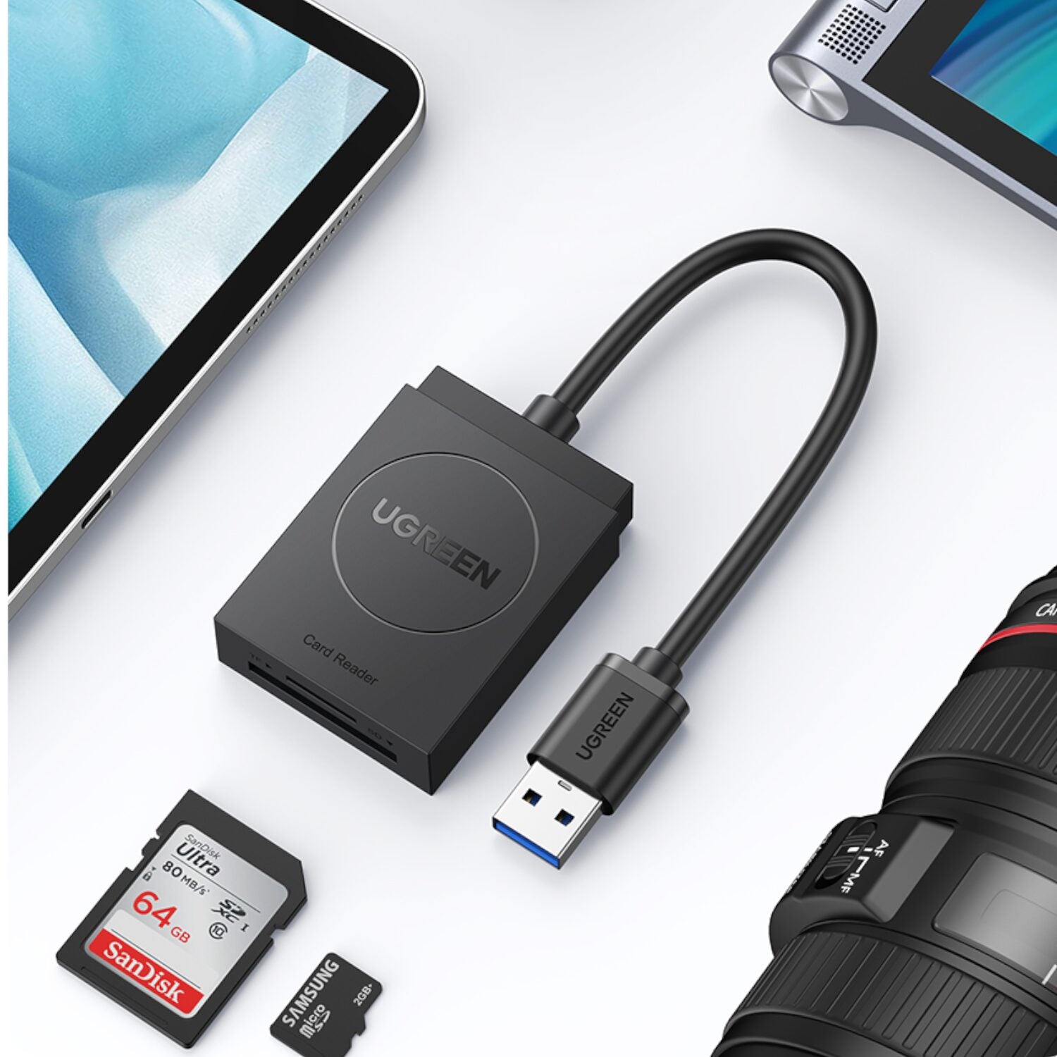 Ugreen USB 3.0 Dual Slot Card Reader for SD/TF Cards – 5Gbps Data Transfer - alternate product view 3