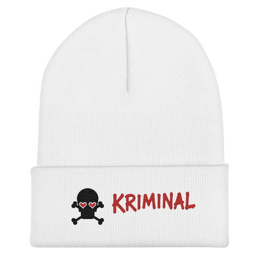 Kriminal "Skull" Cuffed Beanie – product view 1