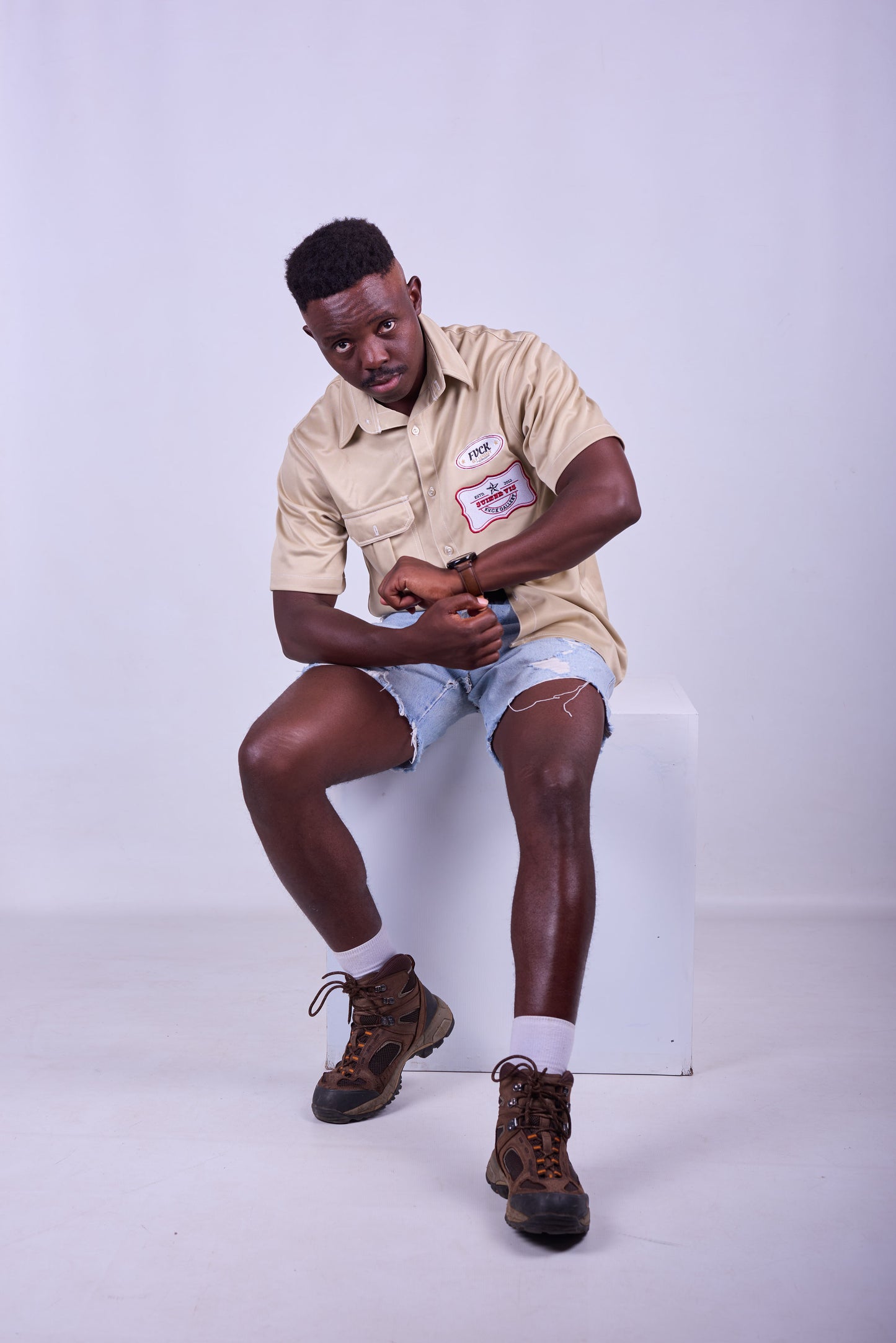 Love is War Khaki Short Sleeve Shirt