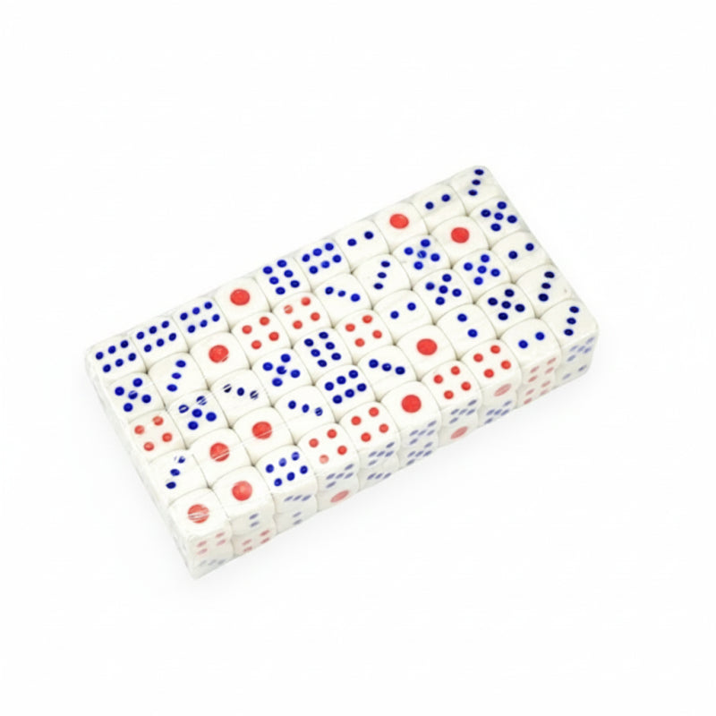Dice - Blue And Red, 16 mm, 100 Dice