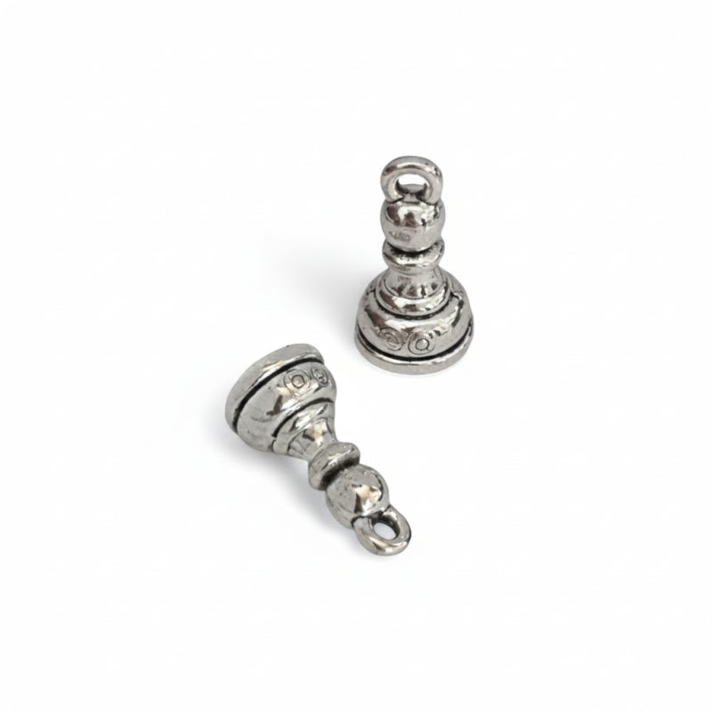 Metal Charm - Chess Piece ±15×7 mm ±25-Piece