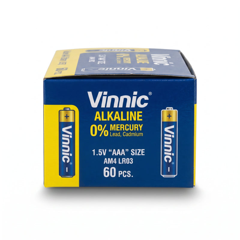 Vinnic Alkaline AAA Battery 1.5v - Box 60, Size AM4/LR03 - Image 3