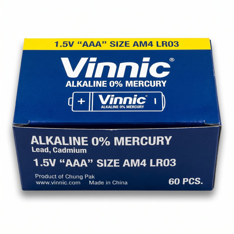 Vinnic Alkaline AAA Battery 1.5v - Box 60, Size AM4/LR03 - Image 4
