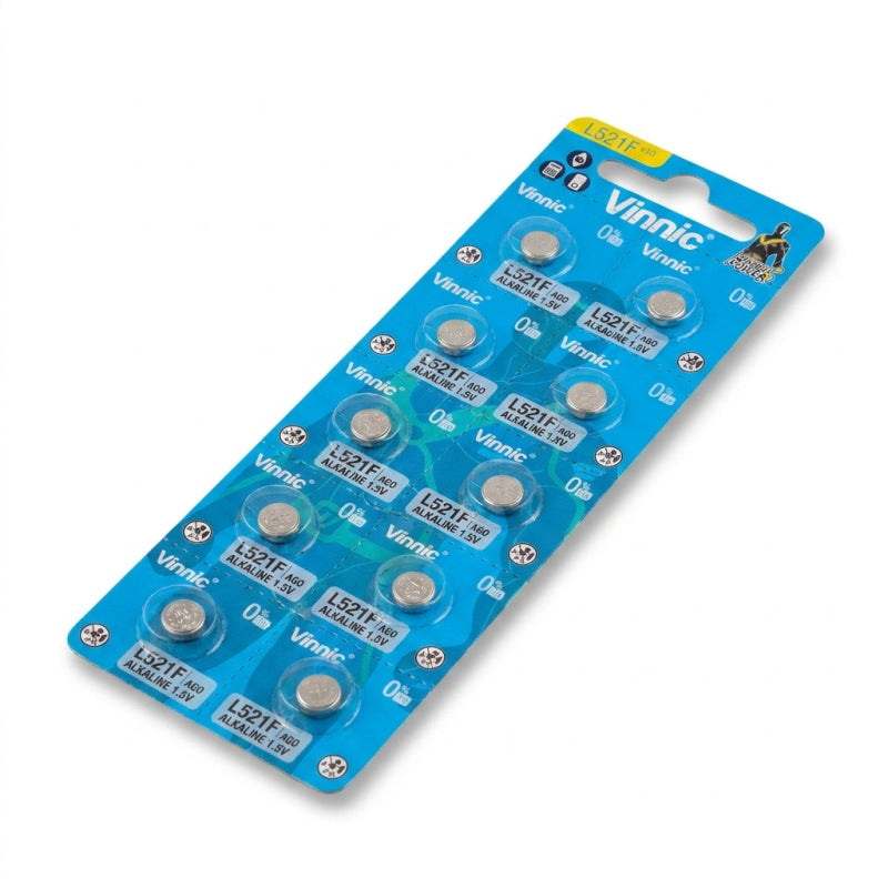 Vinnic Alkaline 1.5v Cell Battery - Equivalent For Ag0, 5.8x2.15 mm - Image 2