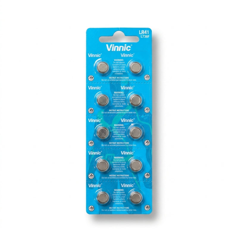 Vinnic Alkaline 1.5v Cell Battery - Equivalent For Lr41 / Ag3, Size 7.9x3.6 mm - Image 3