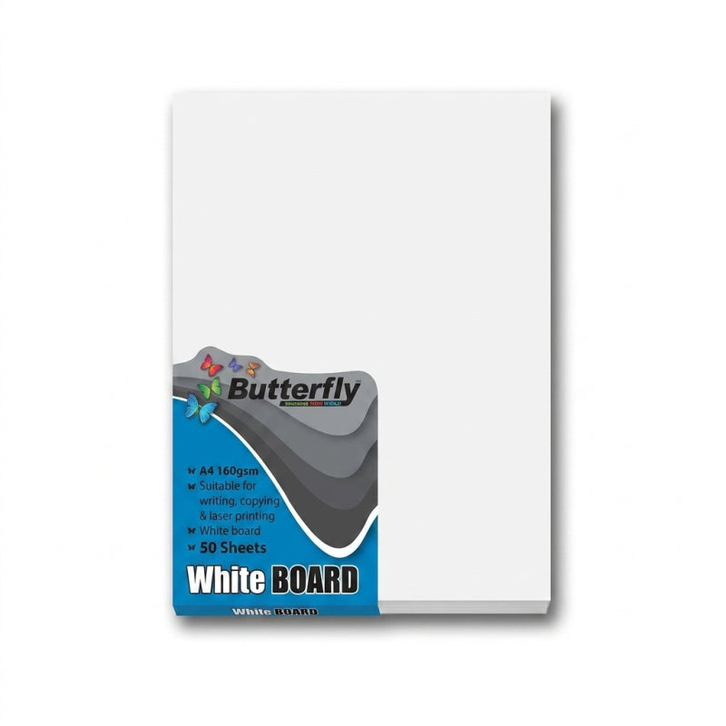 A4 Butterfly - 160 g Board, White