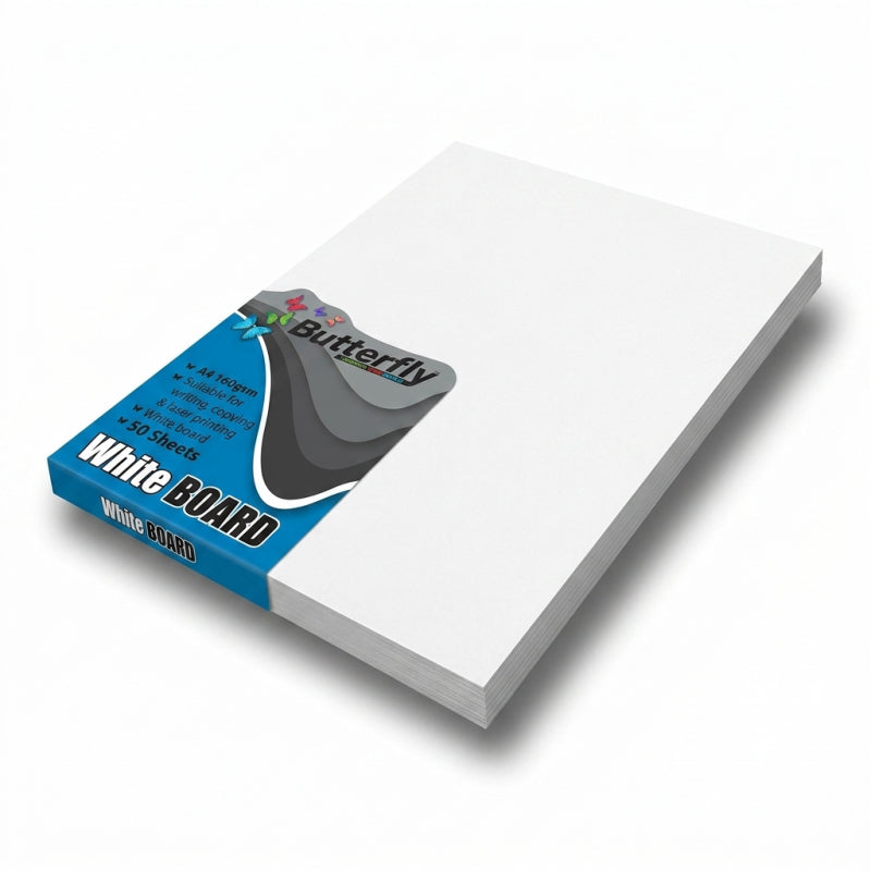 A4 Butterfly - 160 g Board, White - Image 2