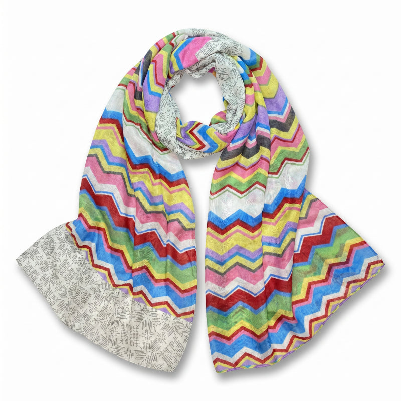Scarf Chevron - Grey, +/ - 180x90 cm - Image 3