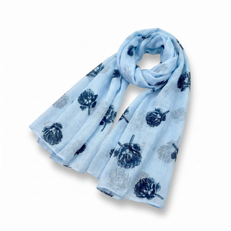 Scarf - Protea, Blue, ±180×90 cm - Image 2