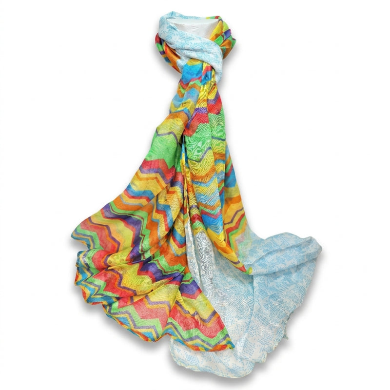 Scarf Chevron - Blue, +/ - 180x90 cm - Image 2