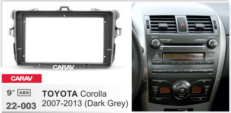 9 Inch Toyota Corolla 2007-2013