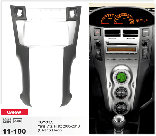 2-DIN Toyota Yaris (2PC) Silver 2005-2010