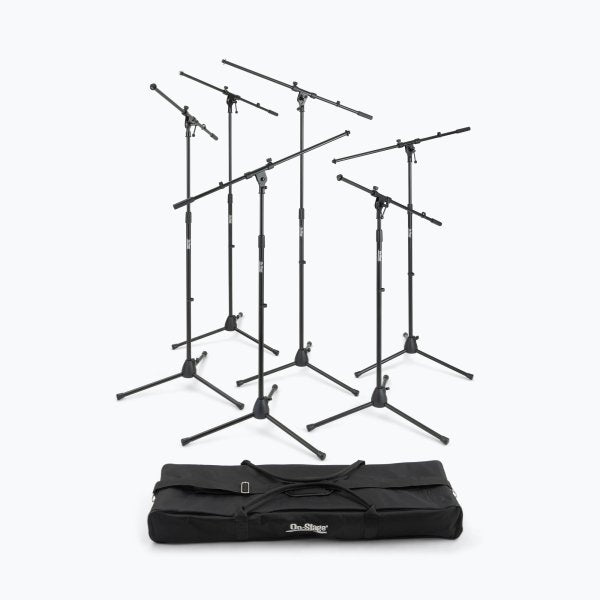 On Stage MSP7706 Six Euro Boom Mic Stands with Bag