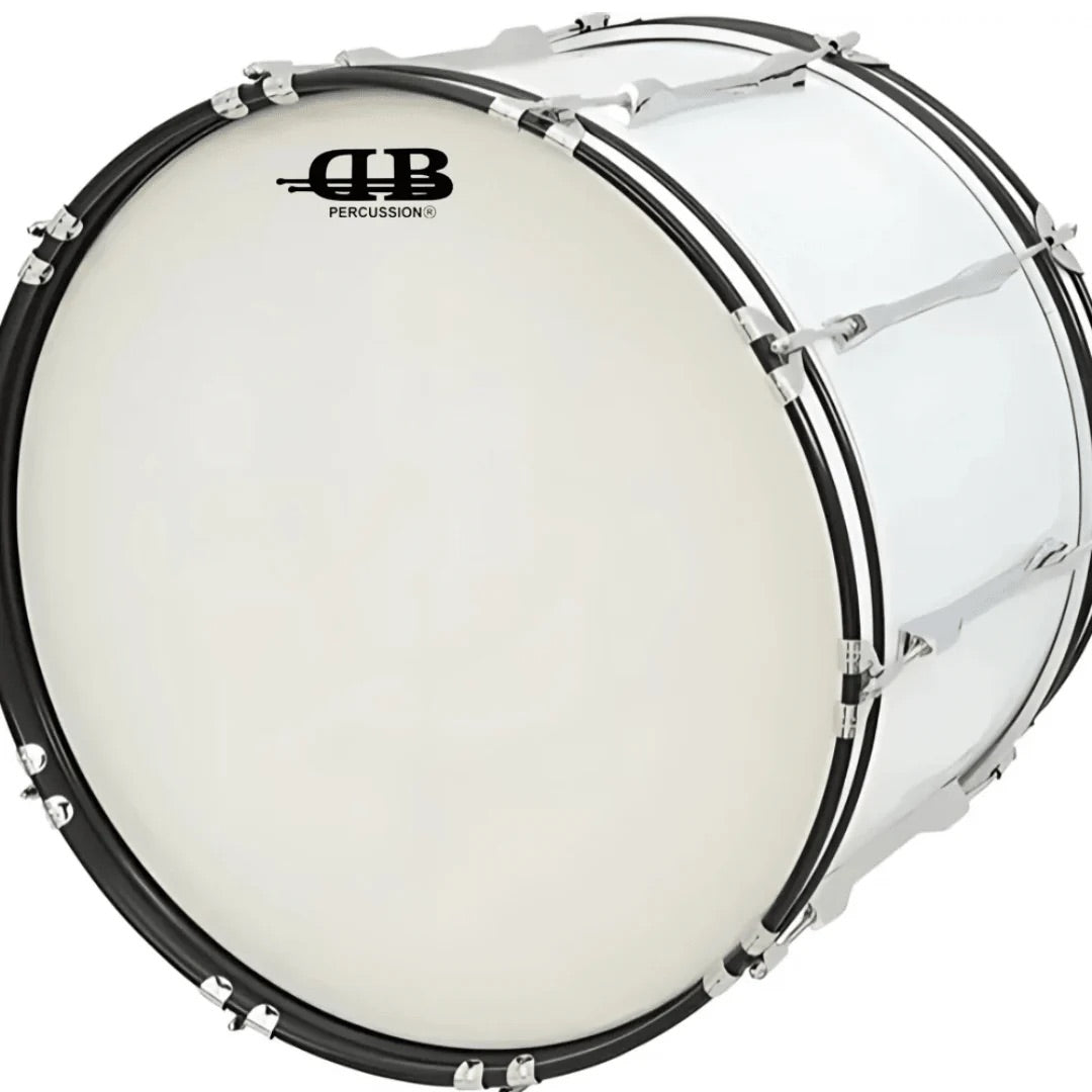 DB Percussion DMB261012DI 26? Marching Bass Drum 12 Lug - White
