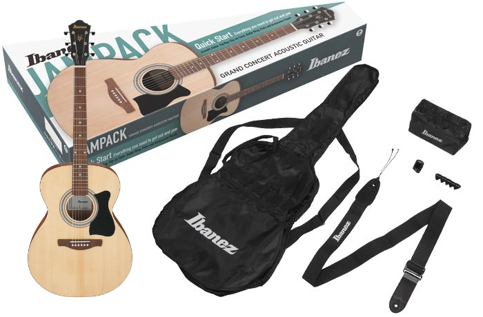 IBANEZ ACOUSTIC GUITAR.ACCESSORIES INCLUDE GIG BAG. TUNER. STRAP. PICKS
