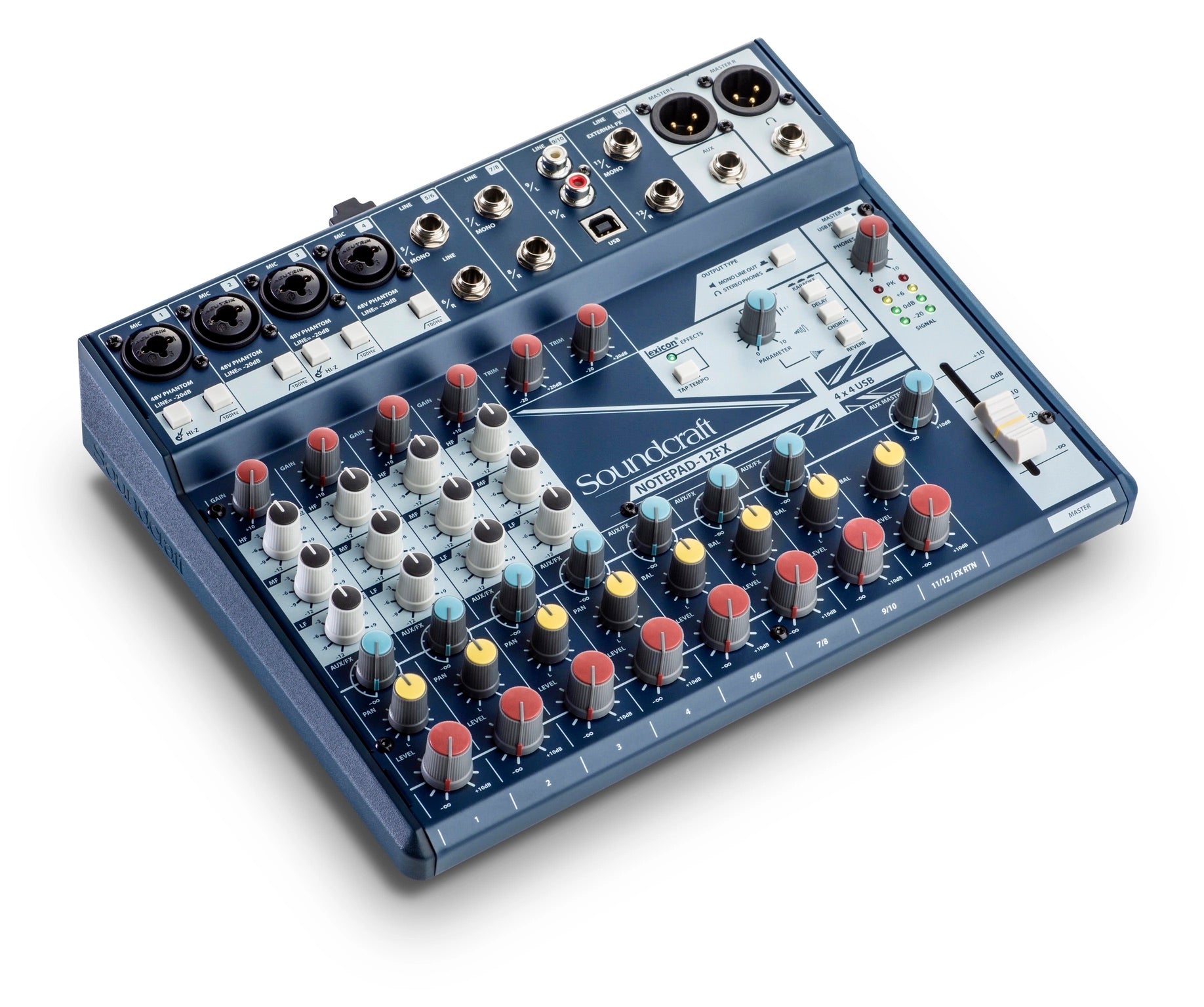 SOUNDCRAFT NOTEPAD 12 CH DESKTOP MIXER W/USB + LEXICON EFFECTS