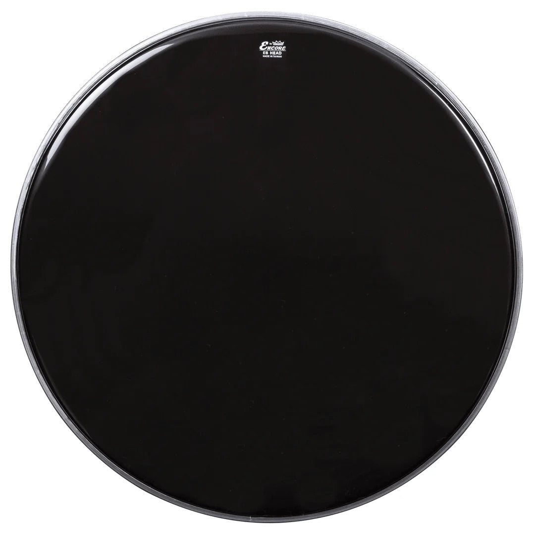 REMO 22IN EBONY HEAD. NO HOLE