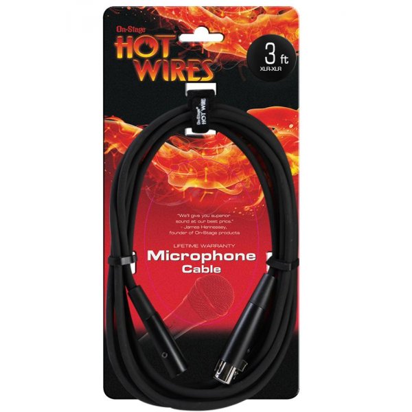 On Stage MC12-3 Mic Cable (3ft. / 0.9m XLR-XLR)