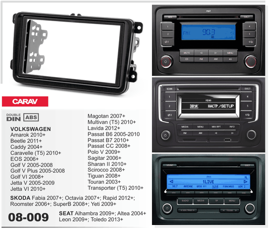 2-DIN VW Golf 5 / 6 Jetta 5 / 6 + Many More Models Trim