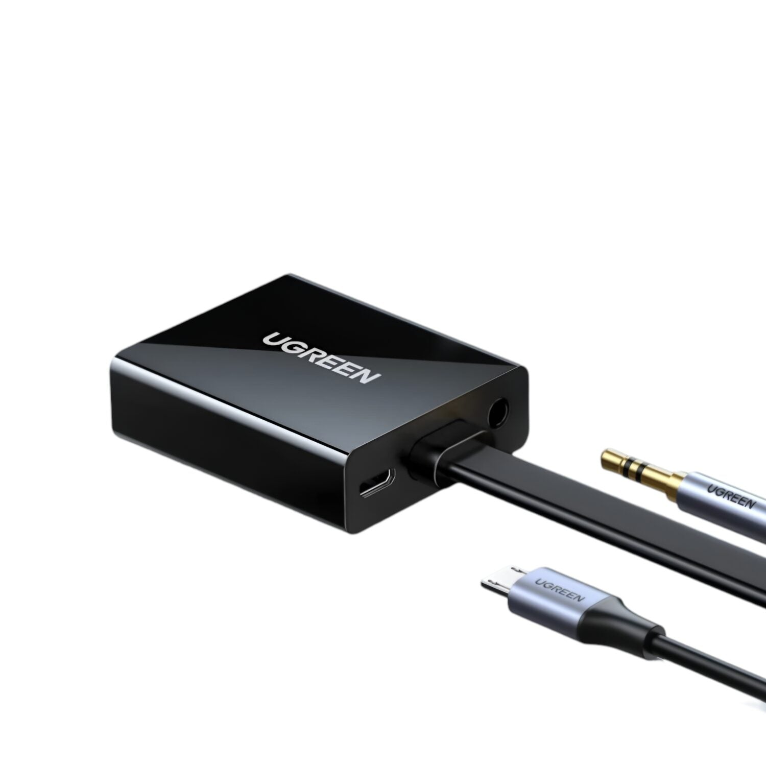 Ugreen HDMI to VGA Adapter, with 3.5mm Audio and Power Port - Black - alternate product view 2