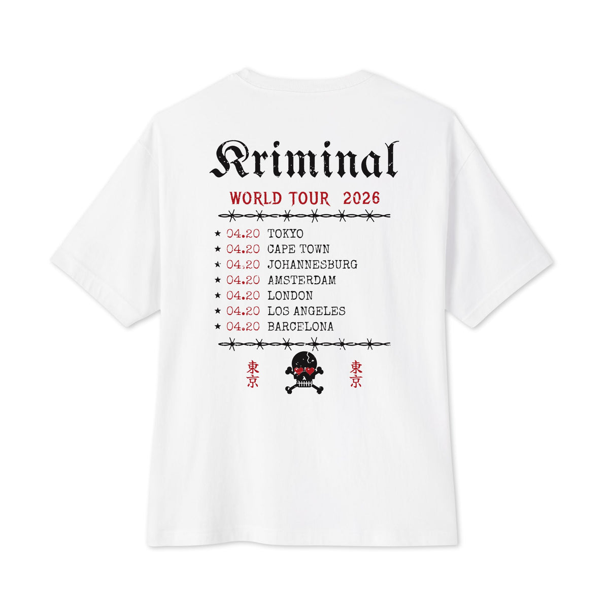 Kriminal "04.20 World Tour" Oversized Tee – product view 2