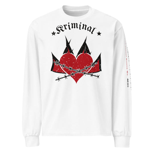 Kriminal "Burning Heart" Heavyweight Long Sleeve – product view 1