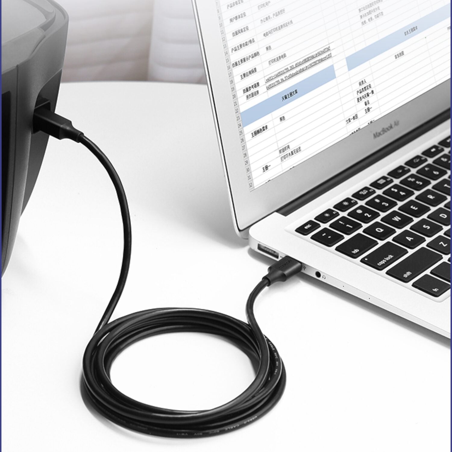 Ugreen US135 USB 2.0 to USB-B Printer Cable, 480Mbps - 1.5m - alternate product view 5