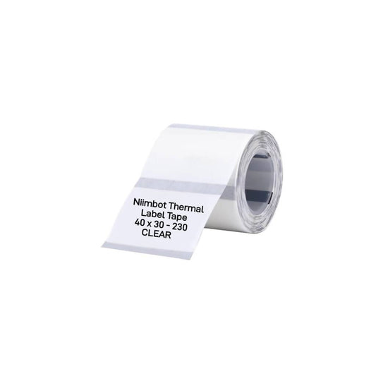 NIIMBOT B1/B21/B3S Thermal Label 40x30mm – 230 Labels Per Roll – Transparent