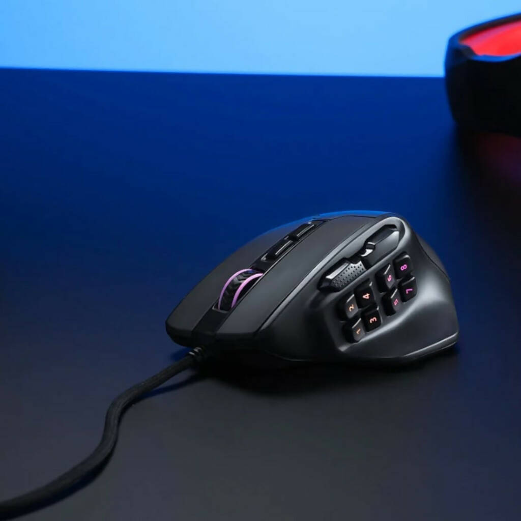 REDRAGON Aatrox 6200DP RGB MMO Gaming Mouse – Black