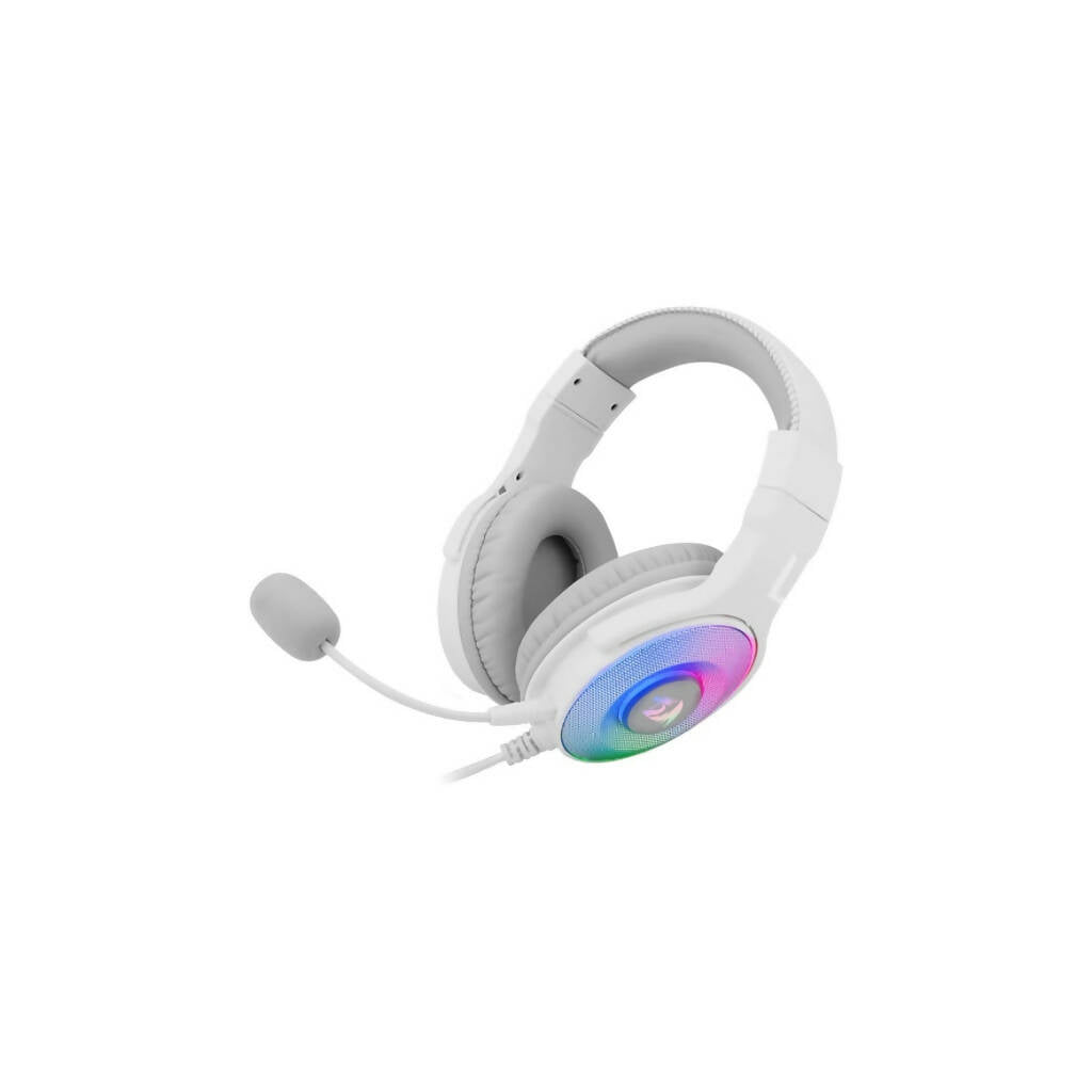 REDRAGON Over-Ear PANDORA USB (Power Only)|Aux (Mic & Headset) RGB Gaming Headset – White