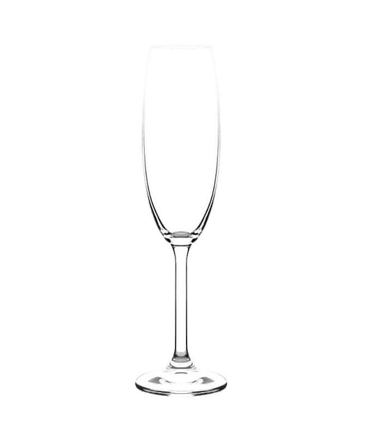 Crane Crystal Bistro Champagne Flute Glass 220ml x 6
